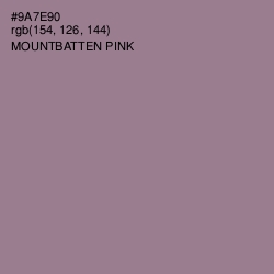 #9A7E90 - Mountbatten Pink Color Image